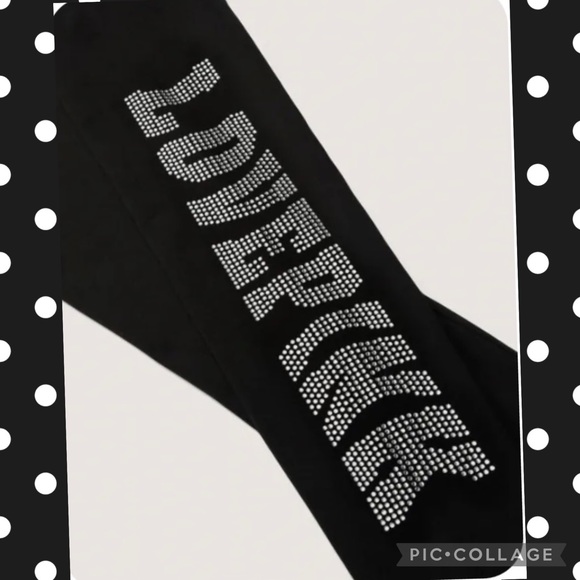 Victoria's Secret PINK Bling Hoodie And
Matching Shine Leggings size XXL 2X - Picture 5 of 11